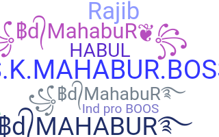 暱稱 - Mahabur