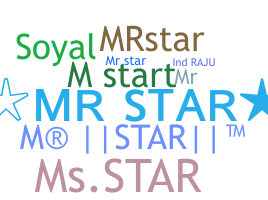 暱稱 - MrStaR