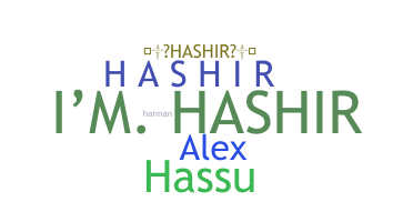 暱稱 - Hashir