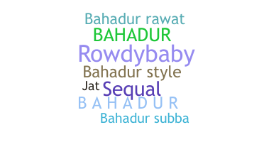 暱稱 - Bahadur