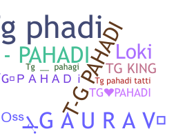 暱稱 - TGPAHADI