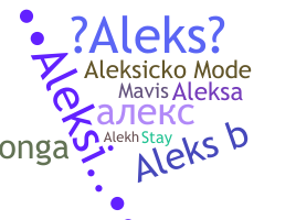 暱稱 - Aleks