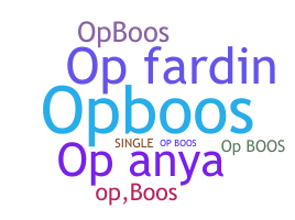 暱稱 - opboos