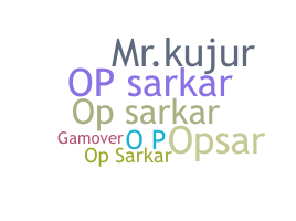 暱稱 - Opsarkar