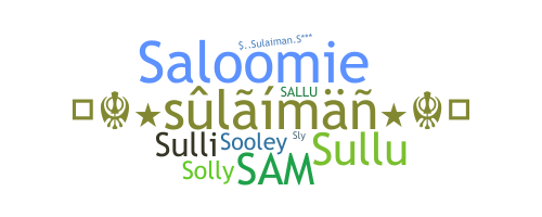 暱稱 - Sulaiman