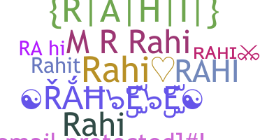 暱稱 - rahi
