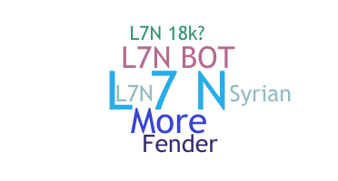 暱稱 - L7N