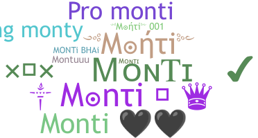 暱稱 - Monti
