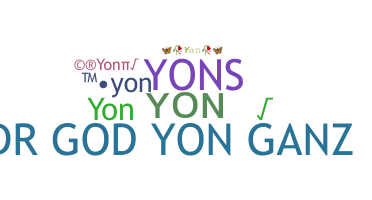 暱稱 - Yon