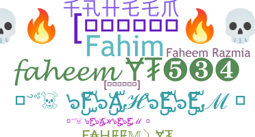 暱稱 - Faheem