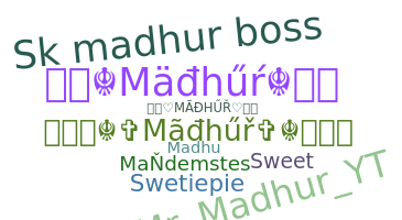 暱稱 - Madhur