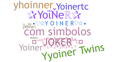 暱稱 - yoiner