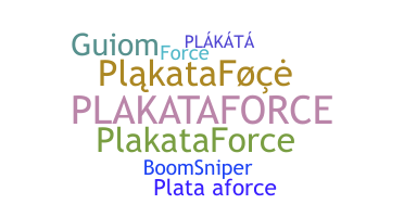 暱稱 - Plakataforce