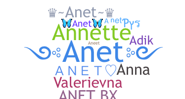 暱稱 - Anet