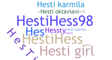 暱稱 - Hesti