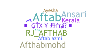 暱稱 - Afthab
