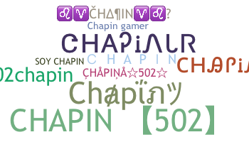 暱稱 - Chapin