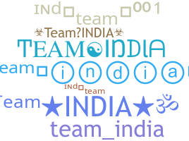 暱稱 - TeamIndia