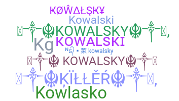 暱稱 - Kowalsky
