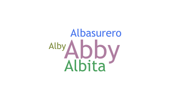 暱稱 - alba