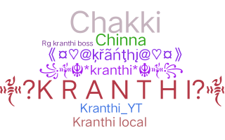 暱稱 - Kranthi