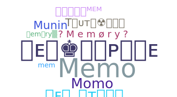 暱稱 - Memory