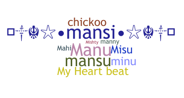 暱稱 - Mansi