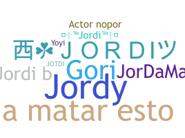 暱稱 - Jordi