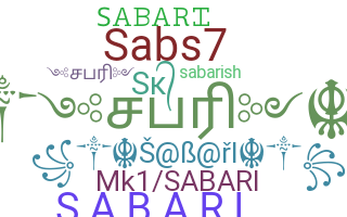 暱稱 - Sabari