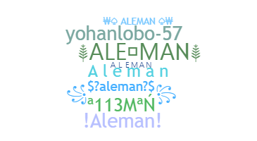 暱稱 - Aleman