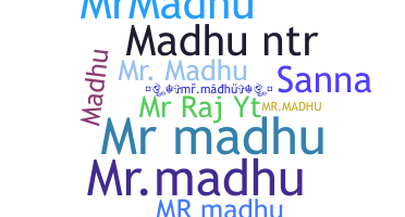 暱稱 - Mrmadhu