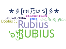 暱稱 - RUBIUS