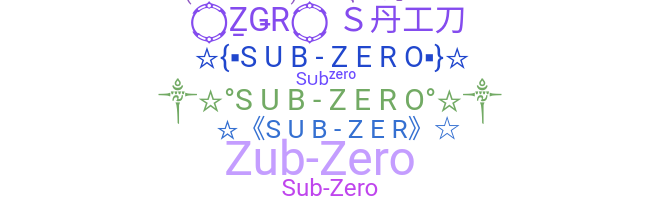 暱稱 - Subzero