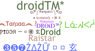 暱稱 - droid